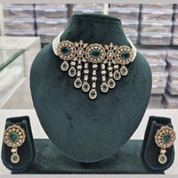 Kavita Art Elegant Pota Stone And Pearl Choker Necklace Set for Women