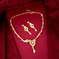 Urthn Gold Plated Elegant Austrian Stone Necklace set(Pack of 3)
