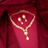 Urthn Gold Plated Elegant Austrian Stone Necklace set(Pack of 3)