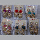 SNERA Gold Plated Kundan Stone And Pearl Jhumki Earrings