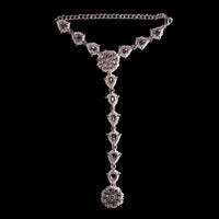 SNERA Gold Plated Kundan Stone And Pearl Hand Harness