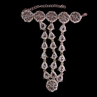SNERA Gold Plated Kundan Stone And Pearl Hand Harness