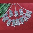 SNERA Oxidised Plated Pota Stone Necklace Set