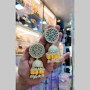 SNERA Gold Plated Kundan Stone And Meenakari Jhumki Earrings