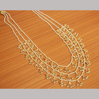 SNERA Gold Plated Kundan Stone & Pearls Necklace