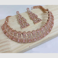 SNERA Gold Plated American Diamond Choker Necklace Set