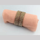 SNERA Gold Plated Crystal Stone Bangles Set