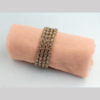 SNERA Gold Plated Crystal Stone Bangles Set