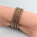 SNERA Gold Plated Crystal Stone Bangles Set