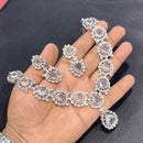 SNERA Silver Plated AD Necklace Set