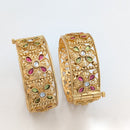 SNERA Gold Plated Pota Stone Openable Bangle Set
