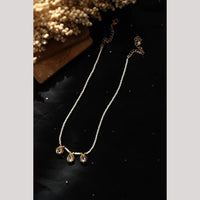 SNERA Gold Plated Kundan Stone And Pearls Necklace
