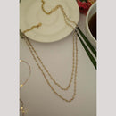 SNERA Gold Plated Pearls Mala