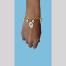 SNERA Gold Plated Pearls Bracelet