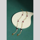 SNERA Gold Plated Beads And Pearls Payal