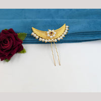 SNERA Gold Plated Pearls Hair Accessories ( 6 Piece Only)