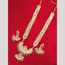SNERA Gold Plated Kundan Stone And Beads Necklace Set