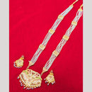 SNERA Gold Plated Austrain Stone And Pearls Necklace Set