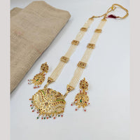 SNERA Gold Plated Austrain Stone And Pearls Necklace Set