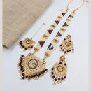 SNERA Gold Plated Austrain Stone And Pearls Necklace Set