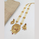 SNERA Gold Plated Austrain Stone And Pearls Necklace Set