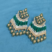 SNERA Gold Plated Kundan Stone And Pearls Choker Necklace Set