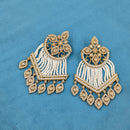 SNERA Gold Plated Kundan Stone And Pearls Choker Necklace Set