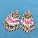 SNERA Gold Plated Kundan Stone And Pearls Choker Necklace Set