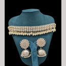 SNERA Gold Plated kundan Stone And Pearls Necklace Set 