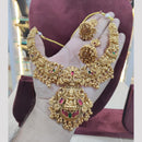 SNERA Gold Plated Pota Stone And Beads Temple  Necklace Set