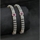 SNERA Charming American Diamond Bangles Set