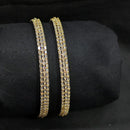 SNERA Silver Plated Crystal Stone Bangles Set