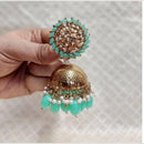 SNERA Designer Ethnic Jhumka Earrings – Crystal Stones with Pearls & Beads