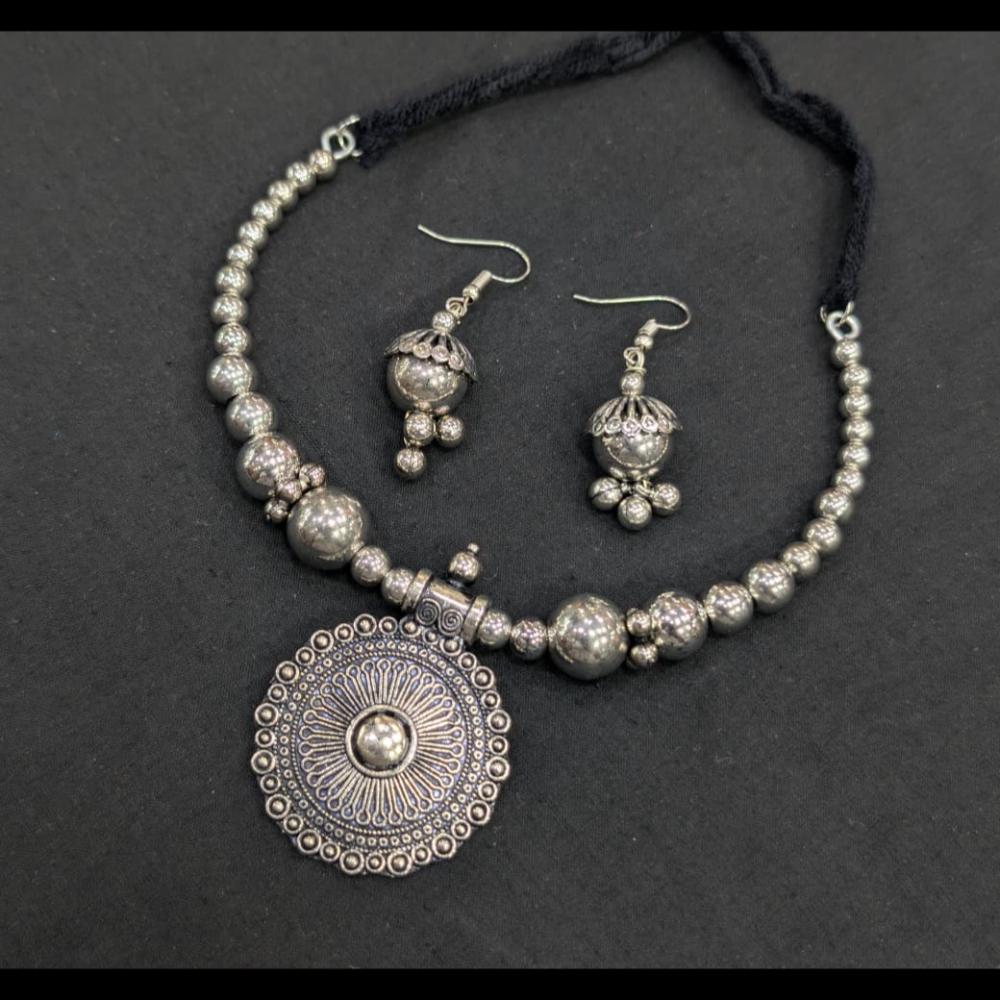 SNERA Oxidised Plated Antique Navratri Look Necklace Set