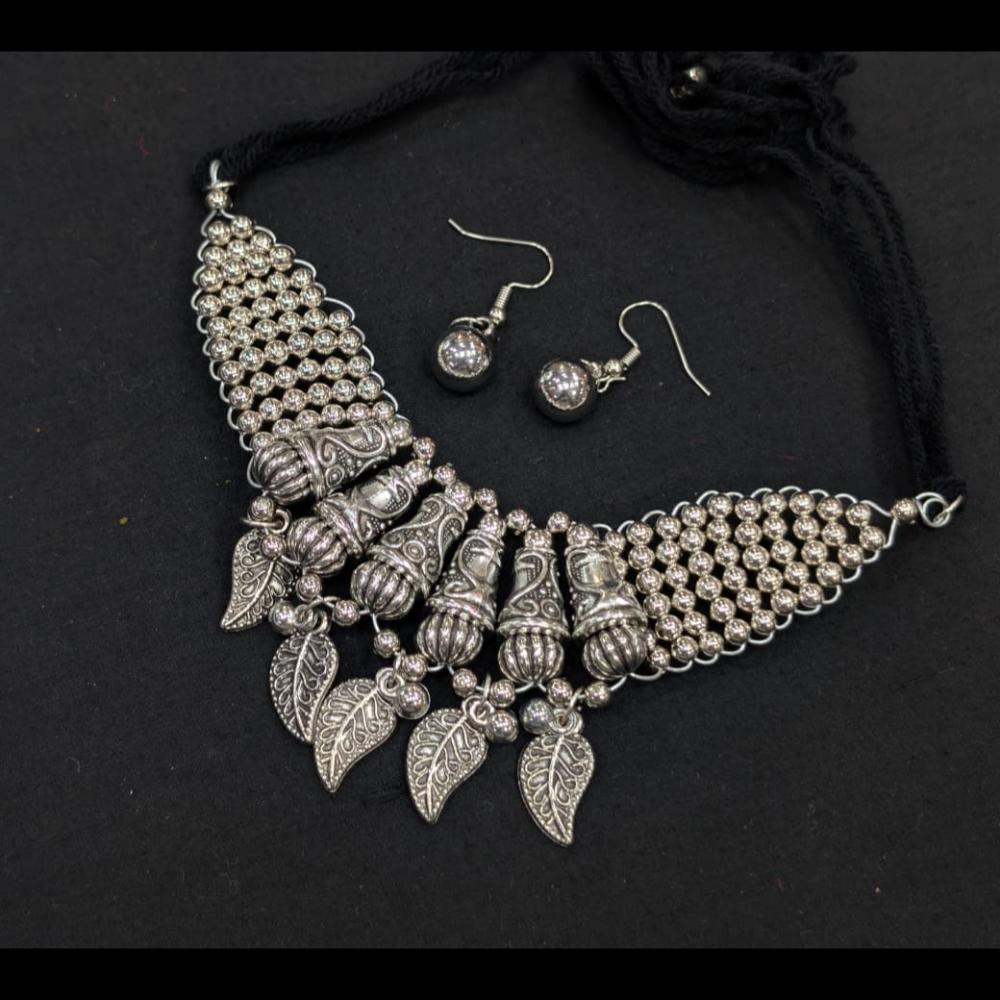SNERA Oxidised Plated Antique Navratri Look Necklace Set