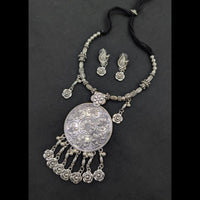 SNERA Oxidised Plated Antique Navratri Look Necklace Set