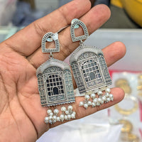 SNERA Oxidised Plated Navratri Special Dangler Earrings 