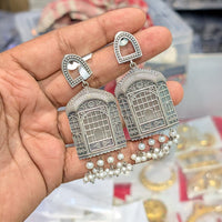 SNERA Oxidised Plated Navratri Special Dangler Earrings