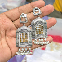 SNERA Oxidised Plated Navratri Special Dangler Earrings