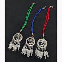 SNERA Oxidised Plated Antique Leaf Design Maangtikka