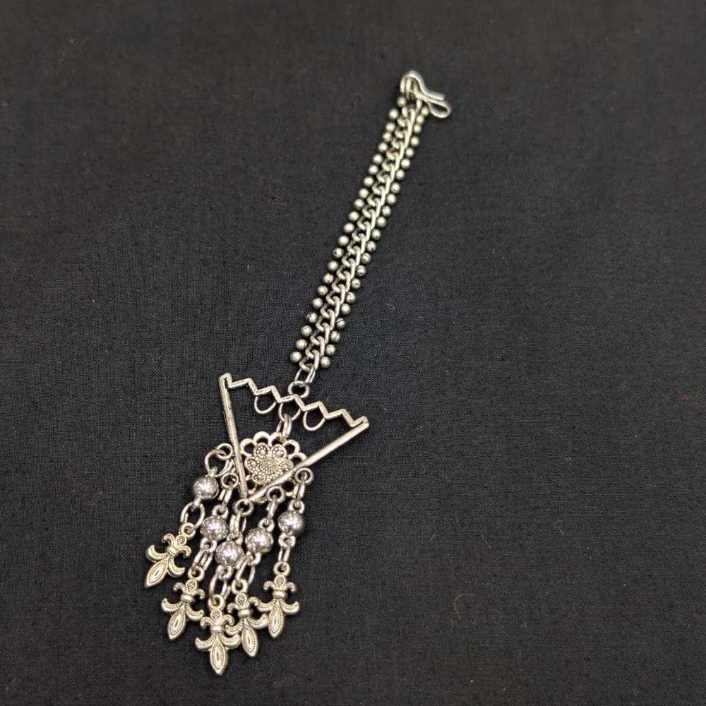 SNERA Navratri Special Oxidised Plated Maangtikka