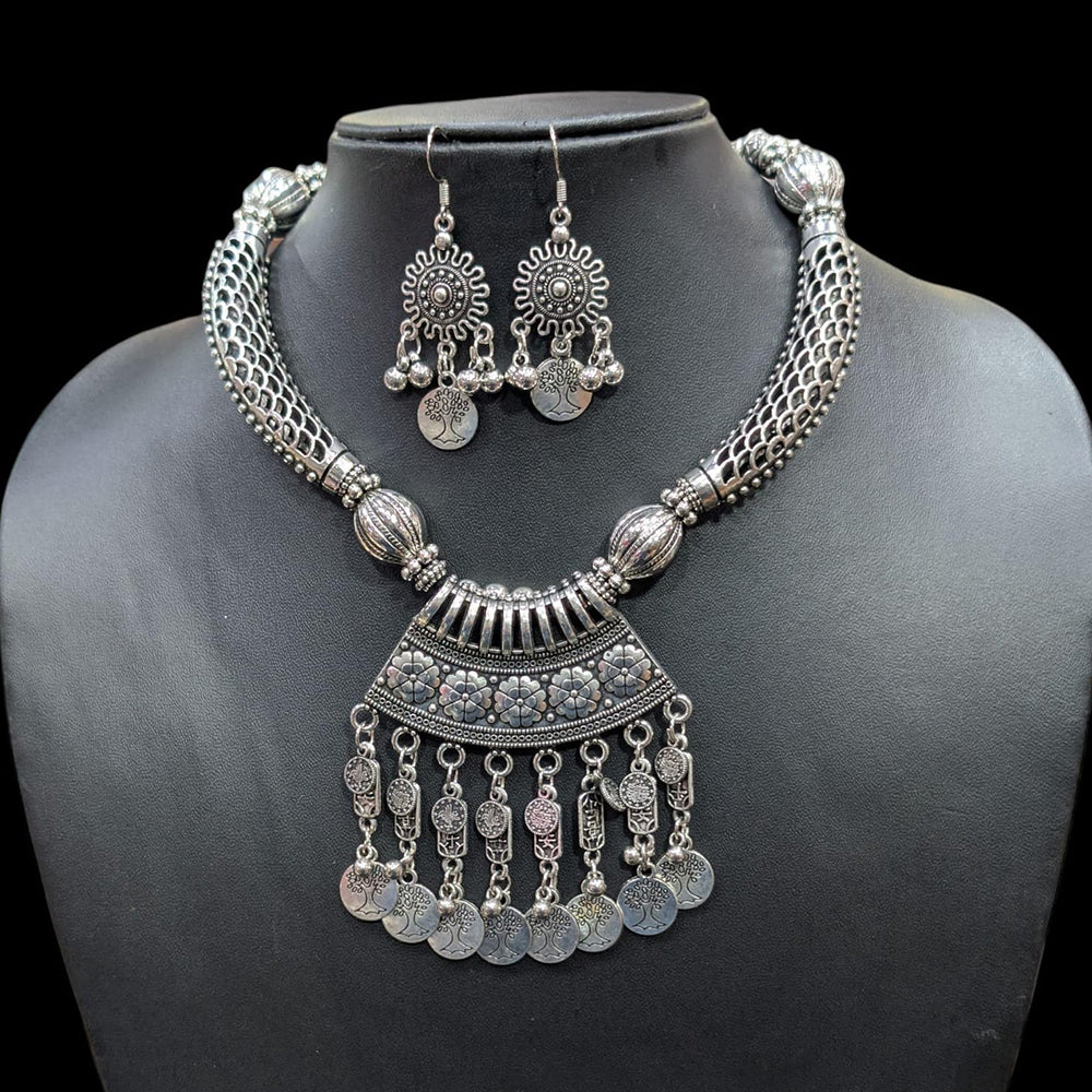 SNERA Oxidised Necklace Set For Glam Garba Nights