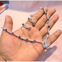SNERA Graceful American Diamond Necklace Set