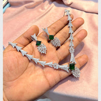 SNERA Graceful American Diamond Necklace Set