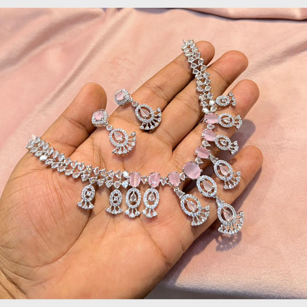 SNERA Graceful American Diamond Necklace Set