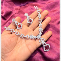 SNERA Graceful American Diamond Necklace Set