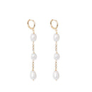 SNERA Modern Minimal Pearl Dangler Earrings
