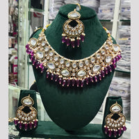 SNERA Kundan Stone And Beads Elegant Necklace Set