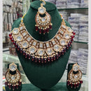 SNERA Kundan Stone And Beads Elegant Necklace Set
