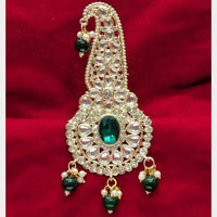 SNERA Maharaja Style Kundan Stone And Pearl Brooch